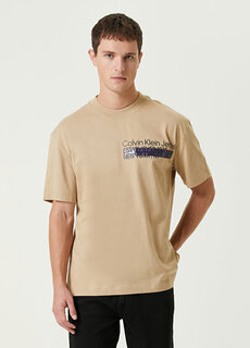 Многослойная футболка с адресным принтом Calvin Klein