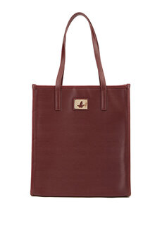Женская сумка для покупок с бордово-красным логотипом Beymen