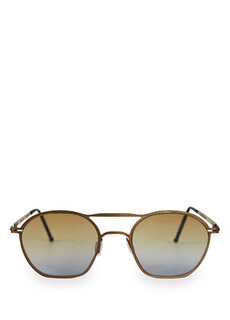 Коричневые солнцезащитные очки унисекс с металлическим корпусом vowels bk Mooshu