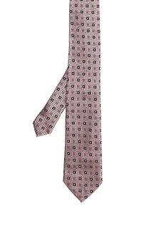 Коричневый шелковый галстук Zegna