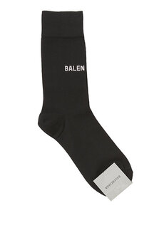 Черные женские носки из жаккарда с логотипом Balenciaga