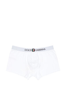 Белые боксеры с логотипом Dolce&amp;Gabbana
