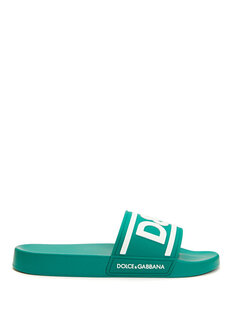 Зеленые мужские тапочки с логотипом Dolce&amp;Gabbana