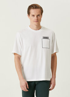 Белая футболка с логотипом и карманом Michael Kors