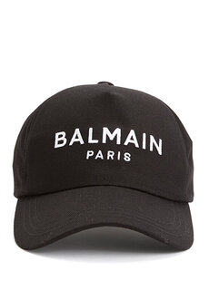 Мужская шляпа с черным логотипом Balmain