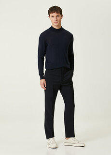 Темно-синие шерстяные брюки Valentino