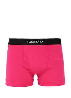Розовые боксеры на талии с черным логотипом Tom Ford
