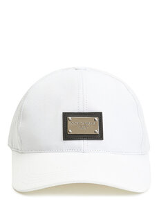 Мужская шляпа с белым логотипом Dolce&amp;Gabbana