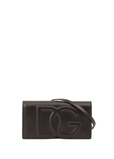 Черная женская кожаная сумка с логотипом dg Dolce&amp;Gabbana