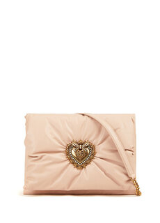 Женская кожаная сумка телесного цвета devotion Dolce&amp;Gabbana