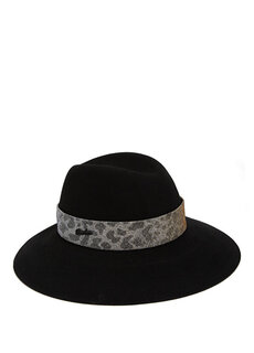 Черная женская шерстяная шляпа Borsalino