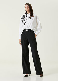 Черные шерстяные брюки с логотипом Dolce&amp;Gabbana