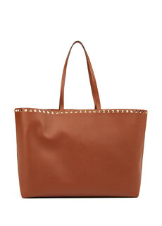Rockstud светло-коричневая женская кожаная сумка через плечо Valentino Garavani