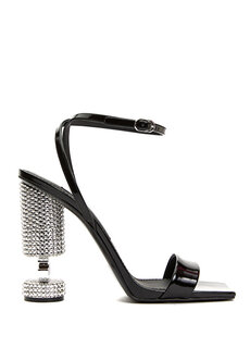 Женские кожаные сандалии black stone Dolce&amp;Gabbana