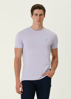 Сиреневая футболка с вышитым логотипом Polo Ralph Lauren