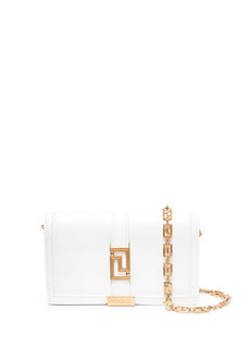 Greca goddess mini белая женская кожаная сумка через плечо Versace