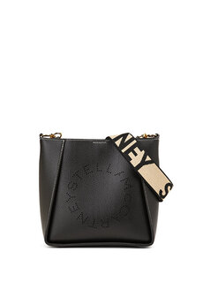 Женская сумка через плечо с черным логотипом Stella McCartney