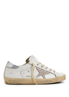 Sstar белые серебристые женские кожаные кроссовки Golden Goose