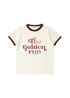 Кремовая футболка с логотипом для мальчика Golden Goose