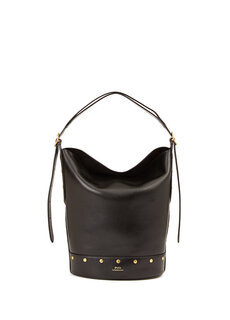 Черная женская кожаная сумка Polo Ralph Lauren