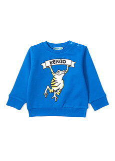 Синий свитшот для мальчика с логотипом Kenzo