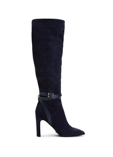 Темно-синие женские кожаные ботинки Divarese