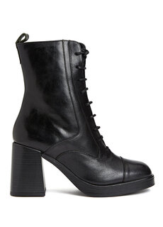 Черные женские кожаные ботинки George Hogg