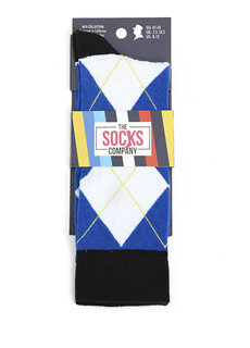 Мужские носки с цветными блоками и аргентинским узором The Socks Company