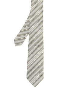 Бежевый шелковый галстук Emporio Armani