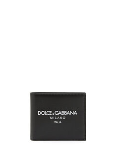 Черный мужской кожаный кошелек Dolce&amp;Gabbana