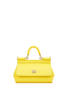 Сицилия желтая женская кожаная сумка Dolce&amp;Gabbana