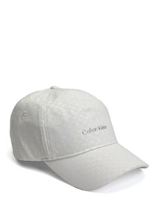 Женская шапка из органического хлопка с цветным логотипом Calvin Klein