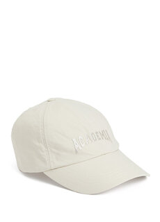 Бежевая мужская шляпа с вышитым логотипом Academia