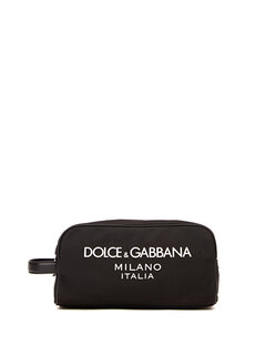 Сумка для бритья с черным логотипом Dolce&amp;Gabbana