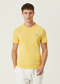 Желтая футболка с вышитым логотипом Polo Ralph Lauren