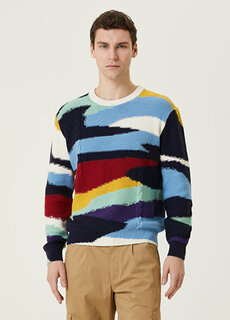 Жаккардовый свитер из органического хлопка с цветными блоками PS by Paul Smith