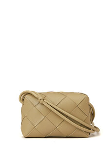 Женская кожаная сумка через плечо casette mini khaki Bottega Veneta