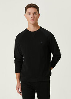 Черная футболка с длинным рукавом с двойной текстурой Beymen