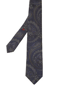 Разноцветный шелковый галстук Isaia