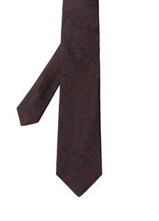 Темно-красный шелковый галстук с узором Etro