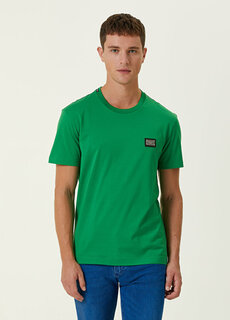 Темно-зеленая футболка с логотипом Dolce&amp;Gabbana