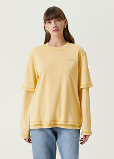 Желтая футболка с длинным рукавом Ami