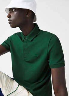 Зеленая мужская футболка-поло regular fit paris Lacoste