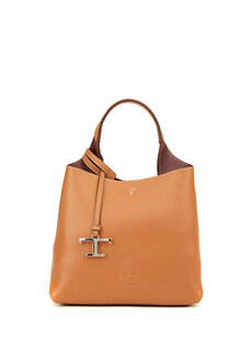 Женская кожаная сумка через плечо с коричневым логотипом Tod&apos;s Tod’S