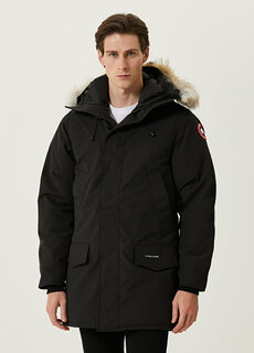 Черная куртка с капюшоном и логотипом langford Canada Goose