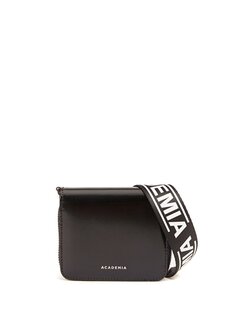 Черный женский кожаный кошелек essential с ремешком на плечо Academia