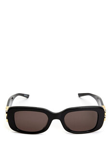 Черные женские солнцезащитные очки прямоугольной формы Balenciaga