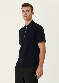 Классическая футболка темно-синего цвета с воротником-поло Givenchy