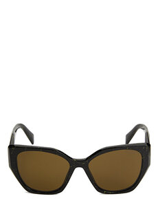 Черные желтые женские солнцезащитные очки с узором Prada