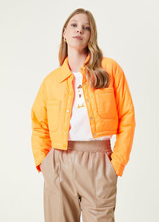 Неоново-оранжевая короткая куртка дальнобойщика Beymen